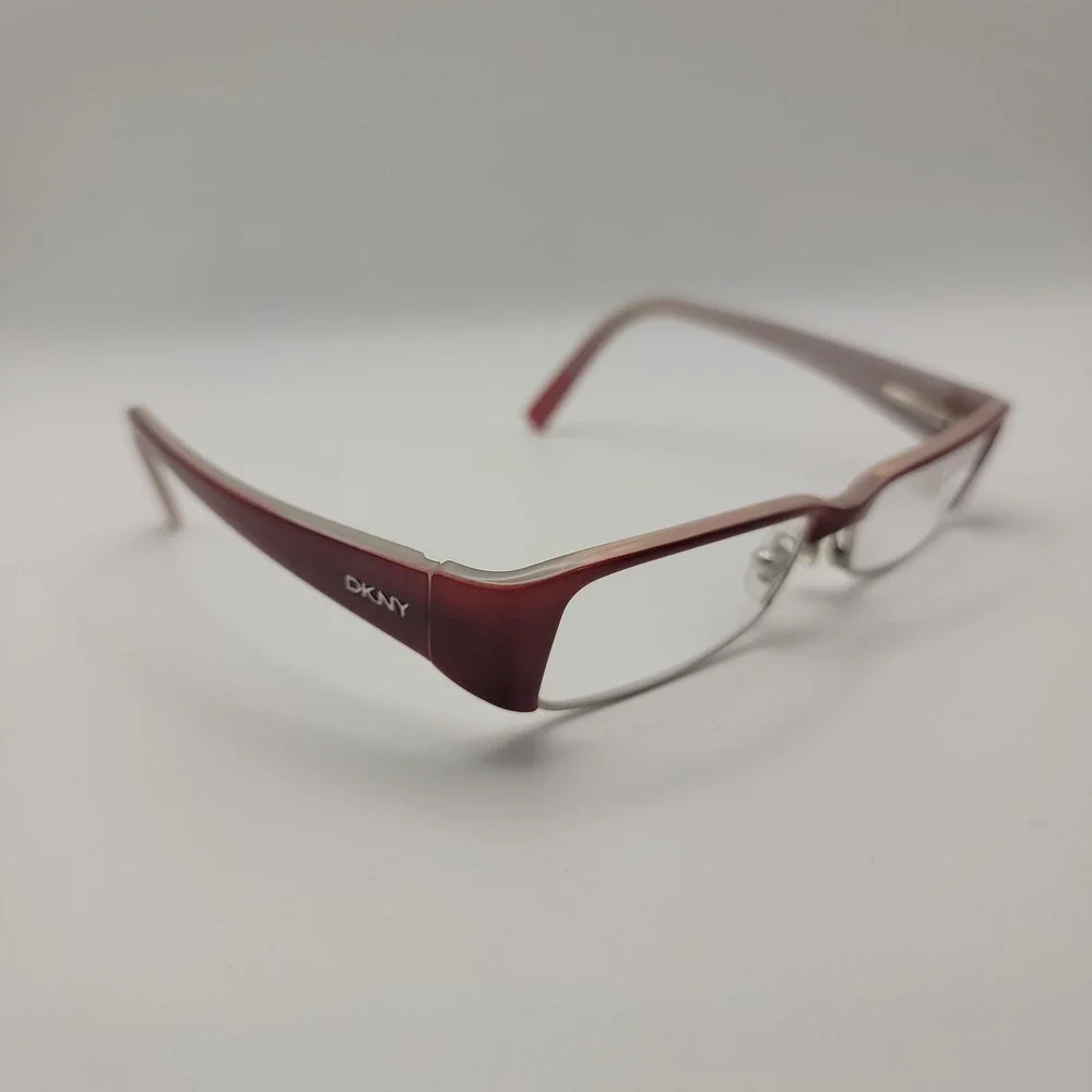 DKNY DY4570 Eyeglass Frames Only Womens Red Pink Semi Rimless 51-15-135